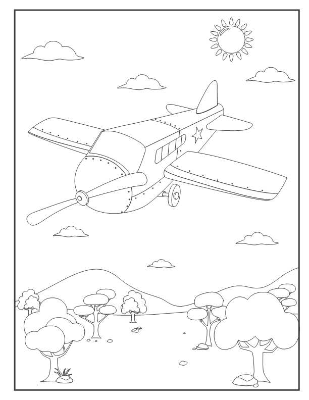 Disegno da colorare di aereo