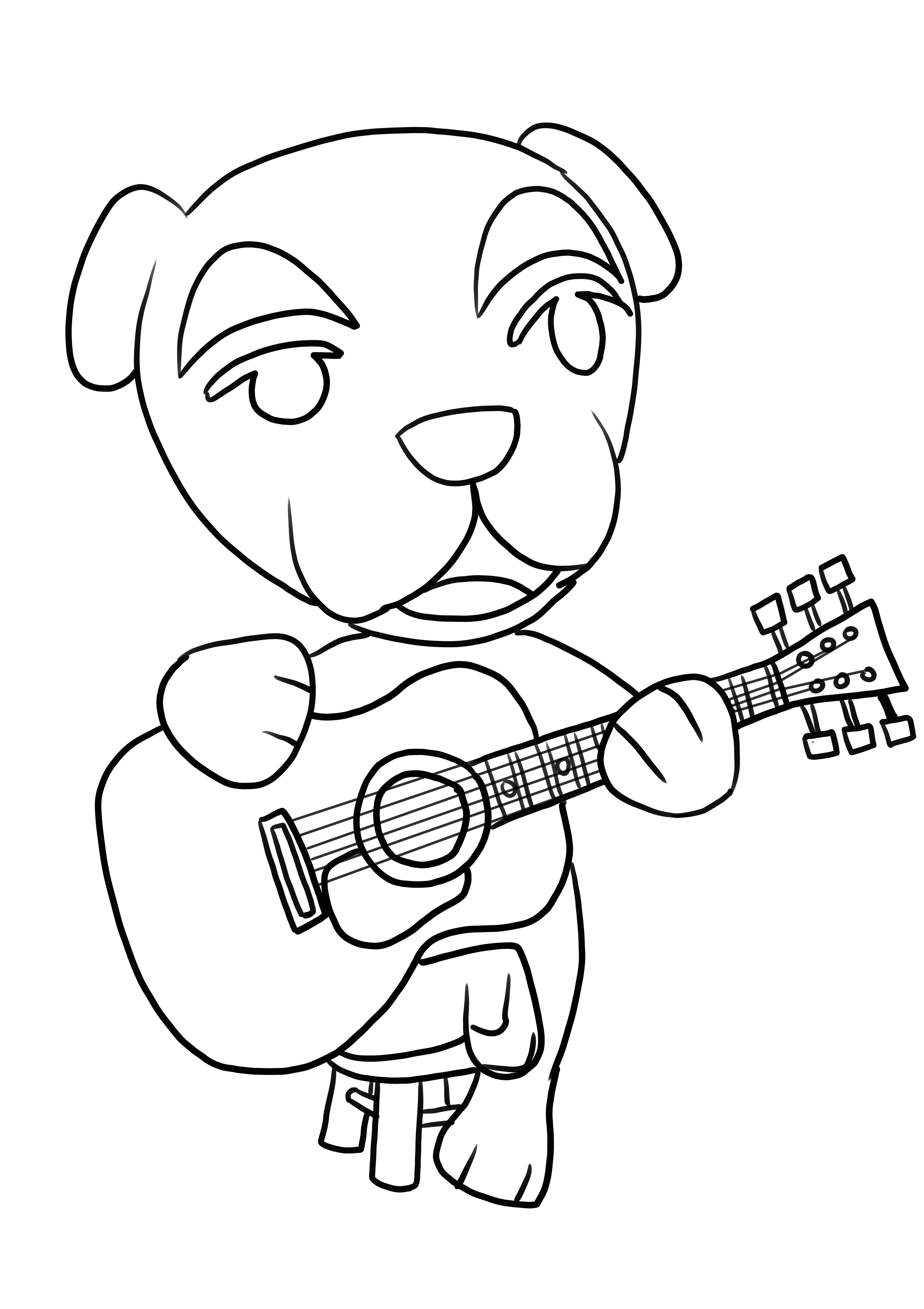 K. K. Slider from Animal Crossing coloring page