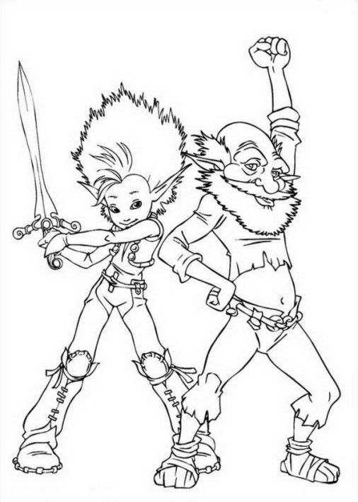Arthur and the Invisibles coloring page to print and coloring - Drawing 5