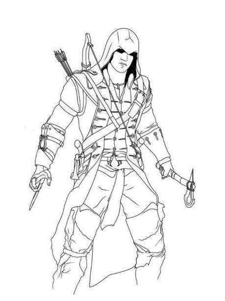 Dibujo de Assassin's Creed 2 para imprimir y colorear