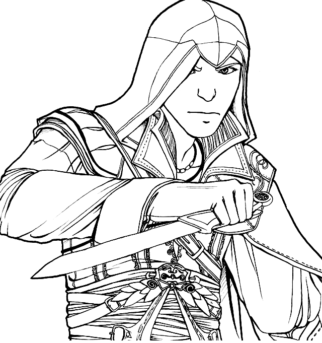 Assassin's Creed 11 drawing to print and color