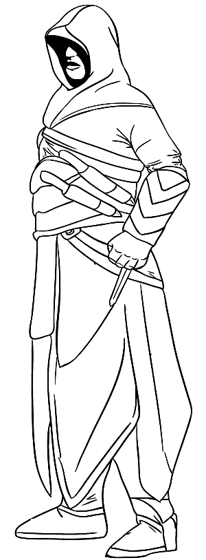 Drawing 12 from Assassin's Creed coloring page to print and coloring