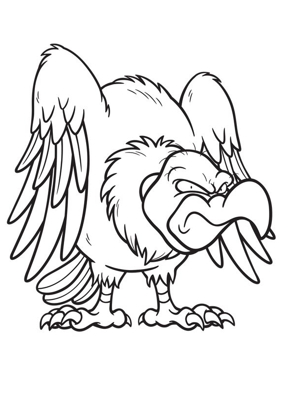 Drawing 2 from Vultures coloring page to print and coloring