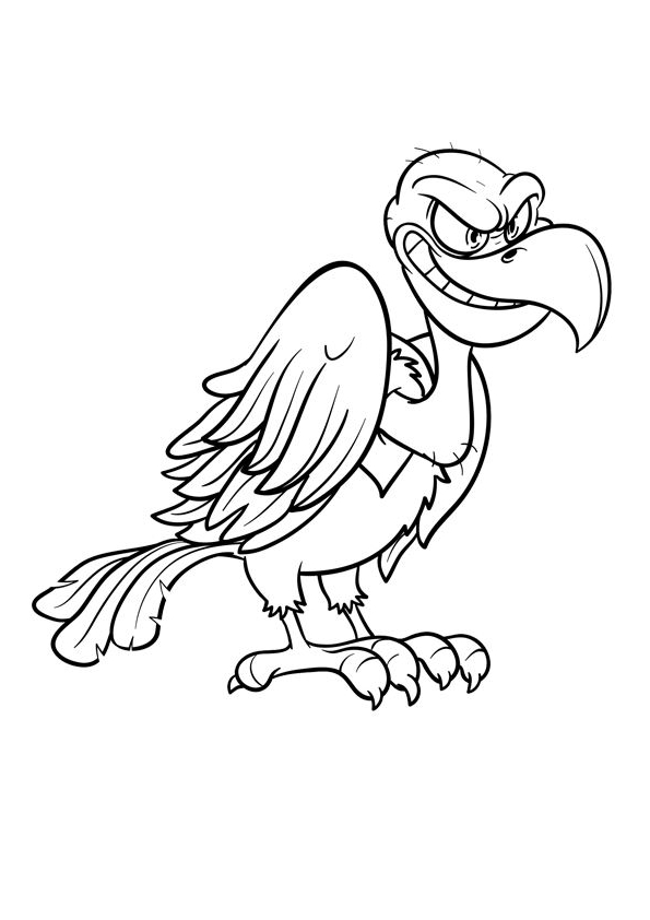 Drawing 4 from Vultures coloring page to print and coloring