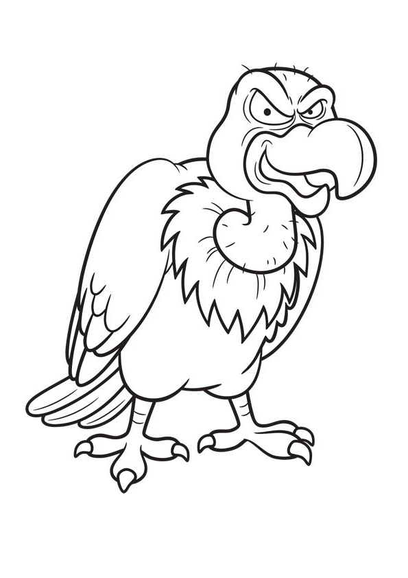 Drawing 6 from Vultures coloring page to print and coloring