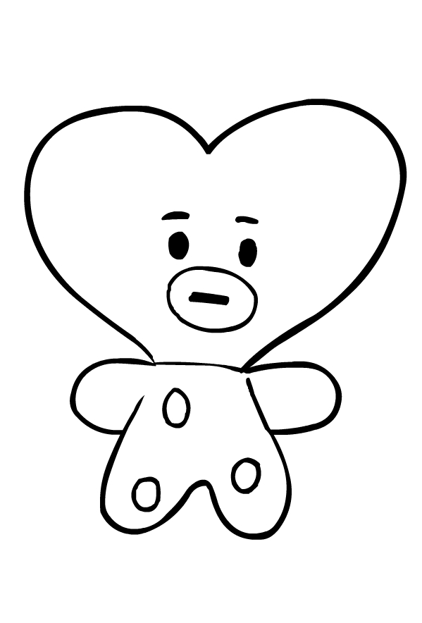 Tata from BT21 coloring page to print and coloring