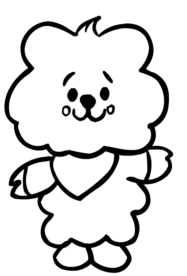 Dibujo de RJ de Las BT21 para colorear