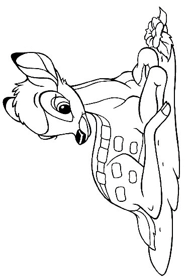 Desenho 19 de Bambi para imprimir e colorir