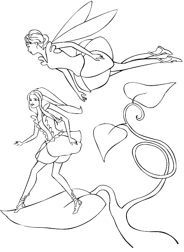 Drawing 8 from Barbie Fairytopia coloring page to print and coloring
