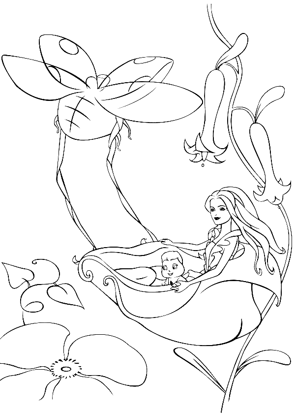 Drawing 13 of Barbie Fairytopia to print and color