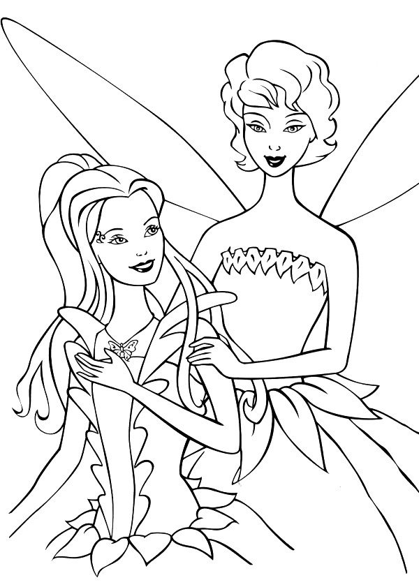 Dibujo 2 de Barbie Fairytopia para imprimir y colorear