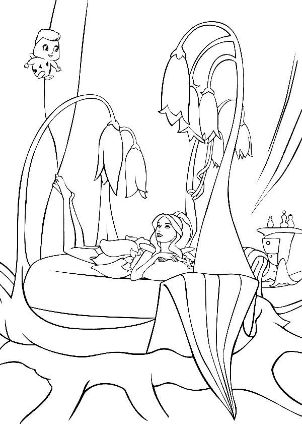 Desenul 21 din Barbie Fairytopia pentru a imprima și a colora