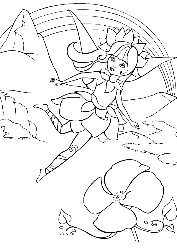 Drawing 22 from Barbie Fairytopia coloring page to print and coloring
