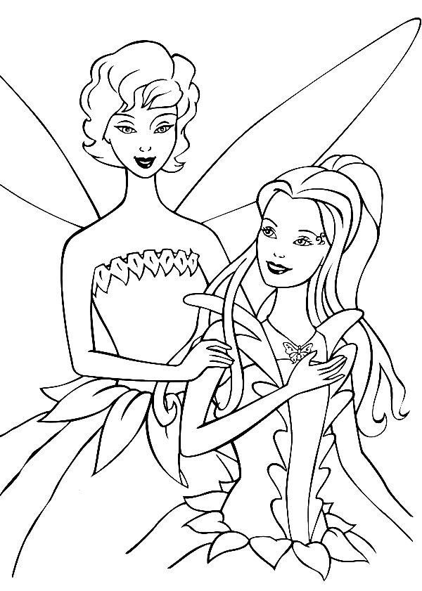 Desenul 24 din Barbie Fairytopia pentru a imprima și a colora