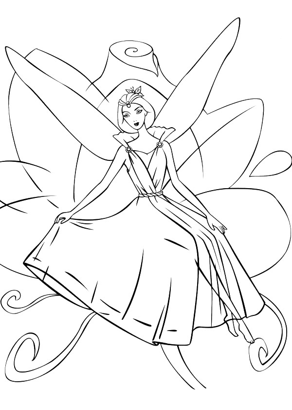 Desenho de Barbie Fairytopia para imprimir e colorir