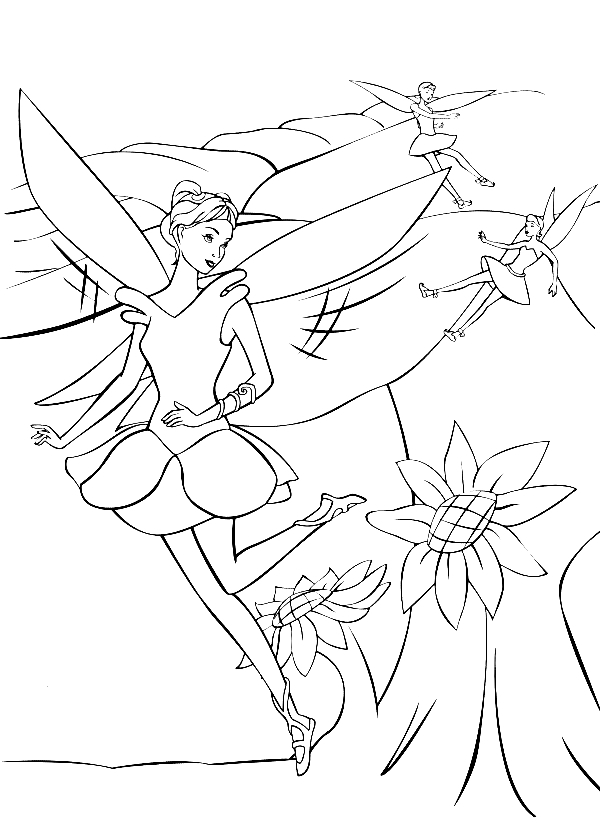 Drawing 9 from Barbie Mariposa coloring page to print and coloring