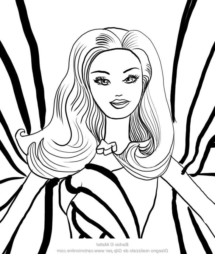 Drawing 21 of Barbie Mariposa to print and color
