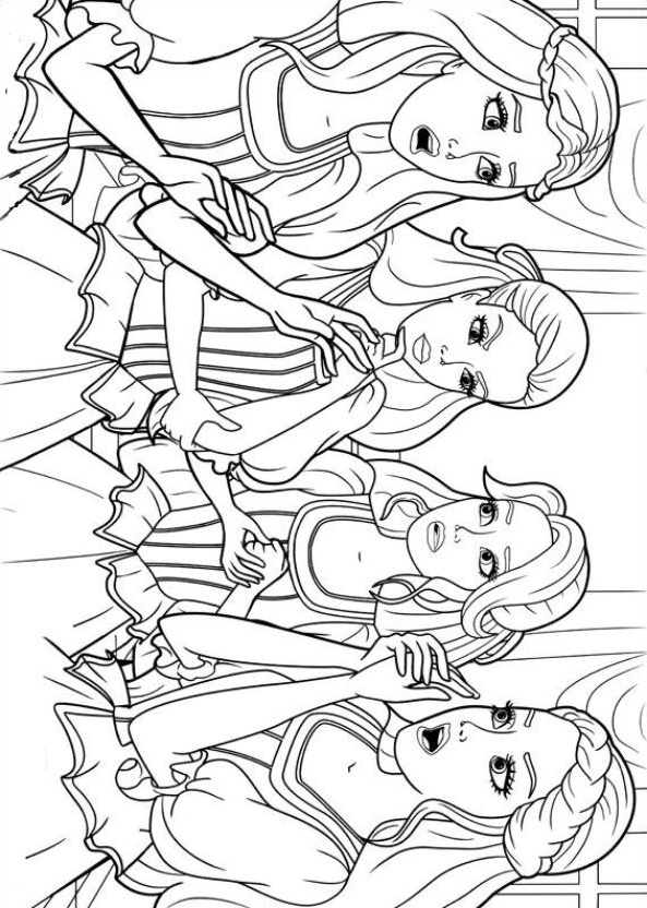Drawing 10 from Barbie and the Three Musketeers coloring page to print and coloring