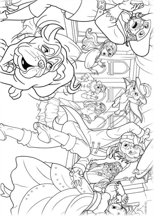 Drawing 13 from Barbie and the Three Musketeers coloring page to print and coloring