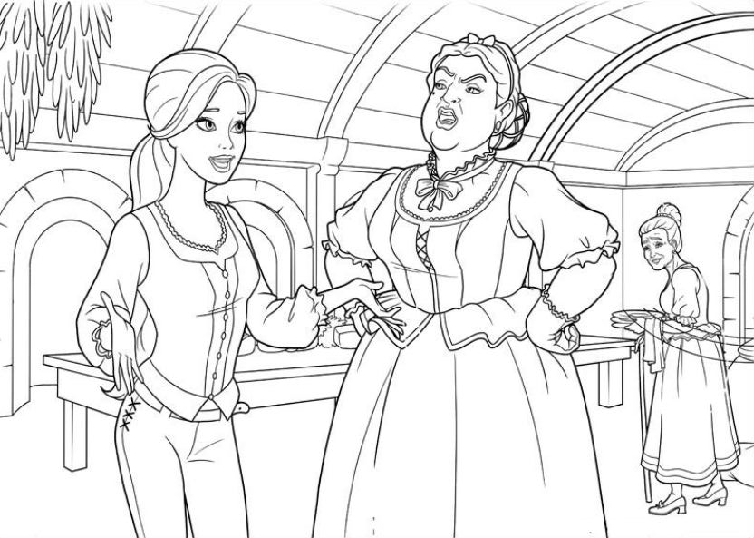 Drawing 22 of Barbie and the three musketeers to print and color
