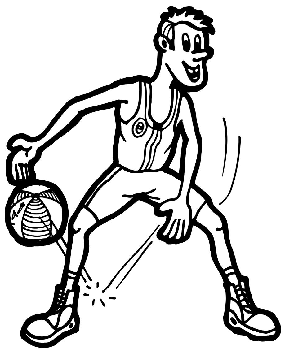 Drawing 3 from Basketball coloring page to print and coloring