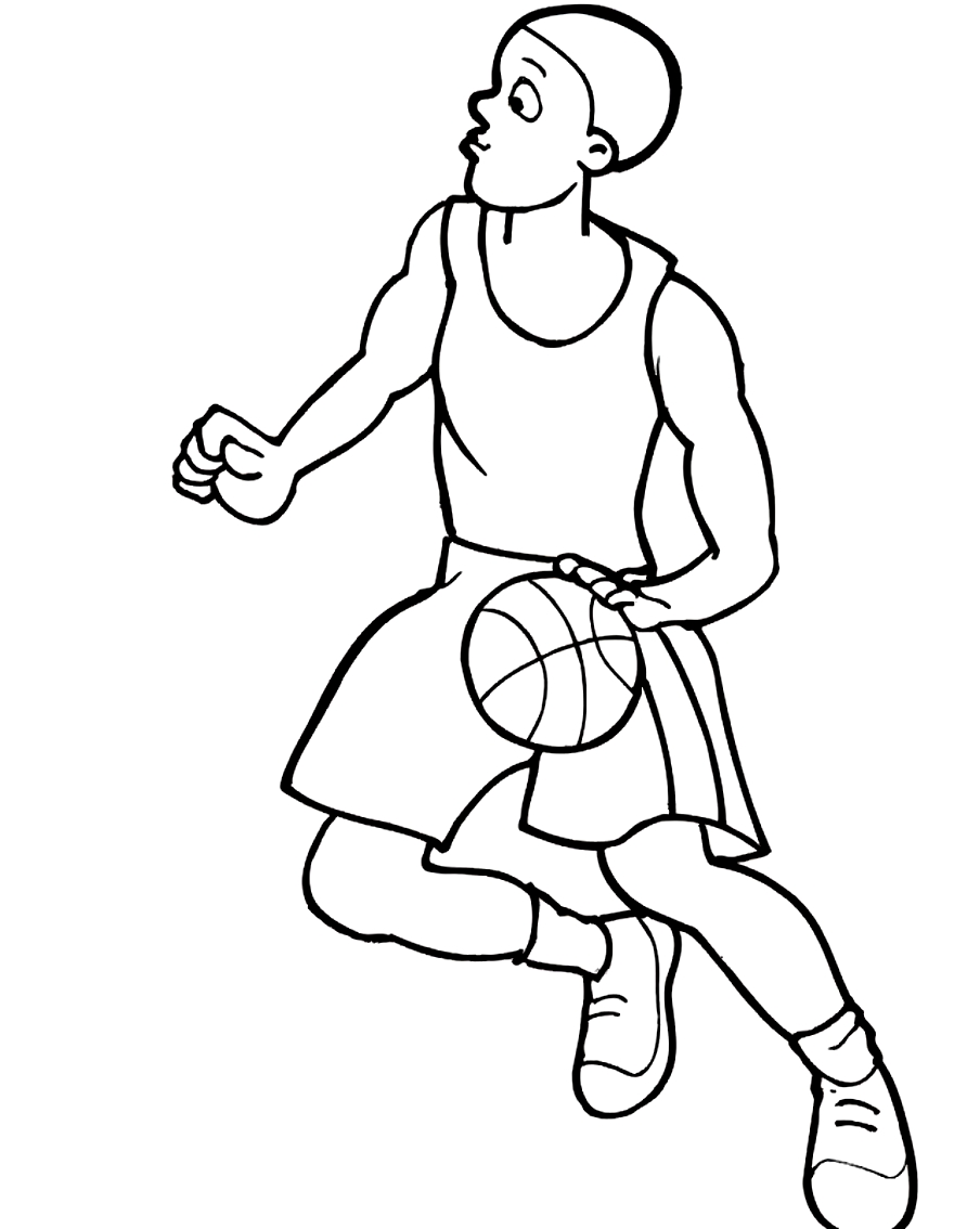Basketball 4 coloring page to print and color