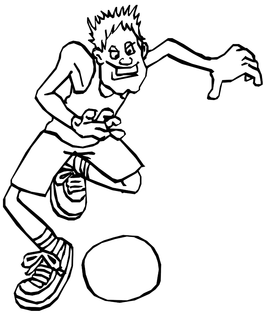 Basketball 8 coloring page to print and color