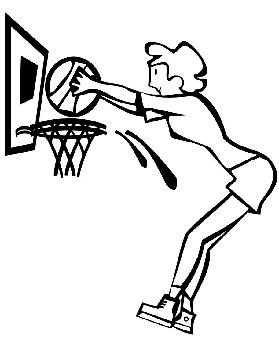 Drawing 9 from Basketball coloring page to print and coloring