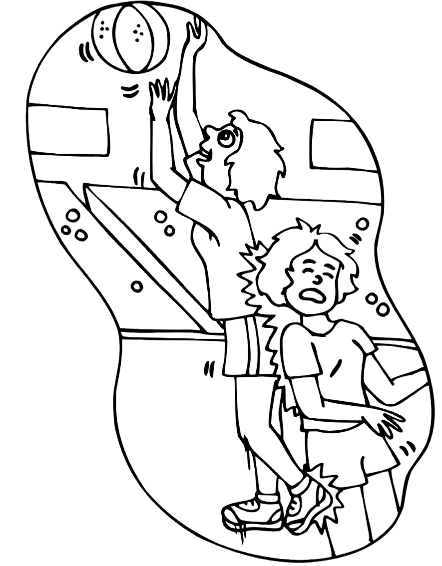 Drawing 13 from Basketball coloring page to print and coloring