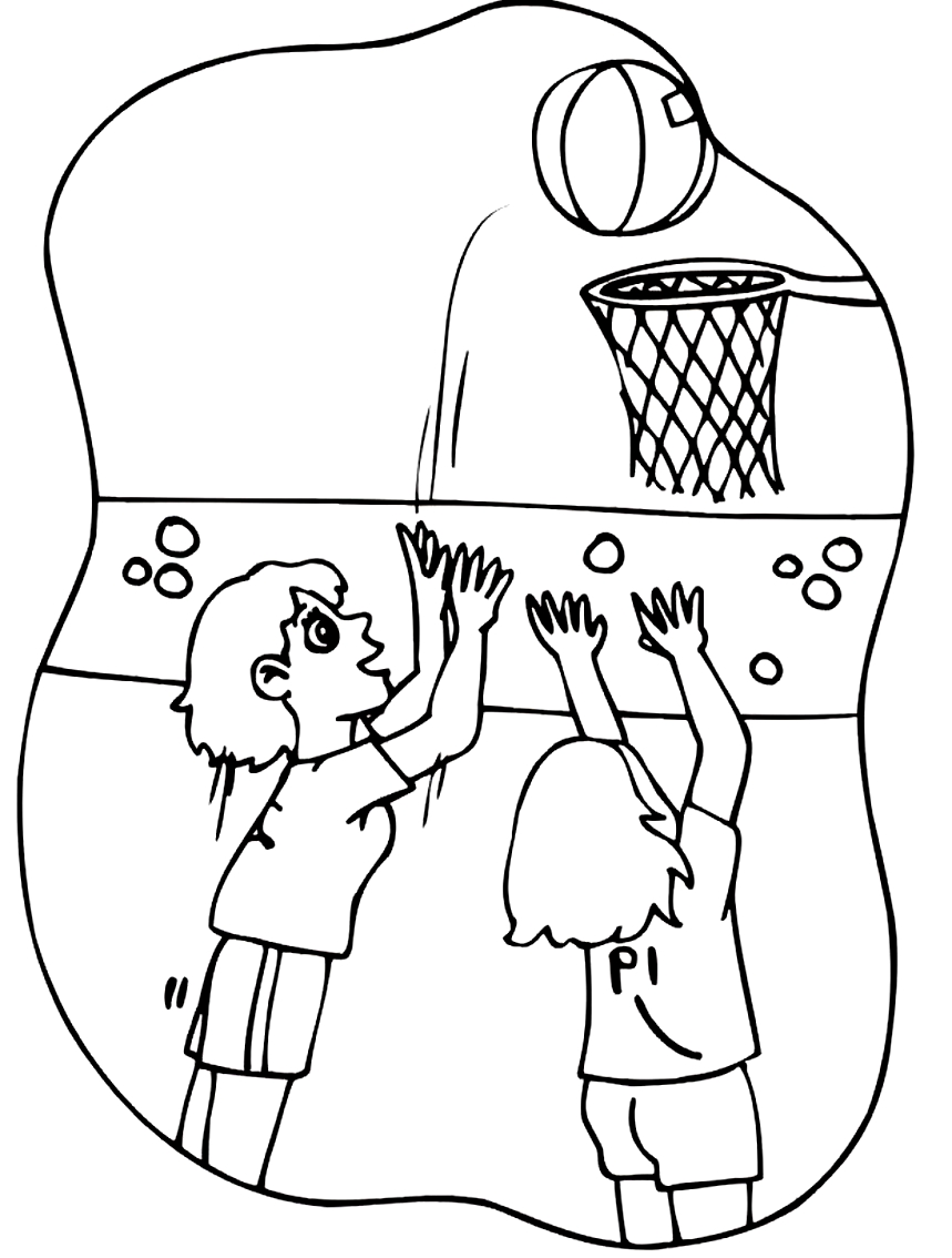 Basketball 14 coloring page to print and color