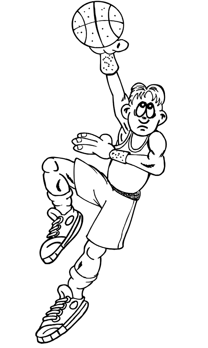 Drawing 19 from Basketball coloring page to print and coloring