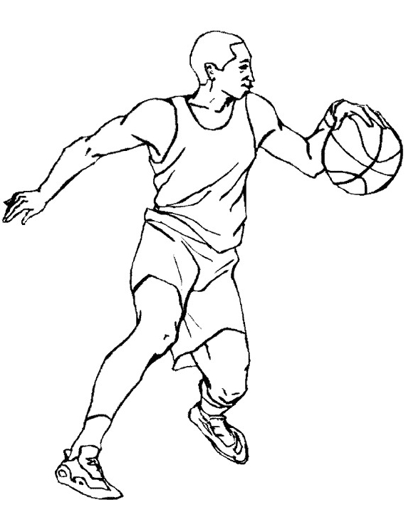 Dibujo 2 de Baloncesto para colorear