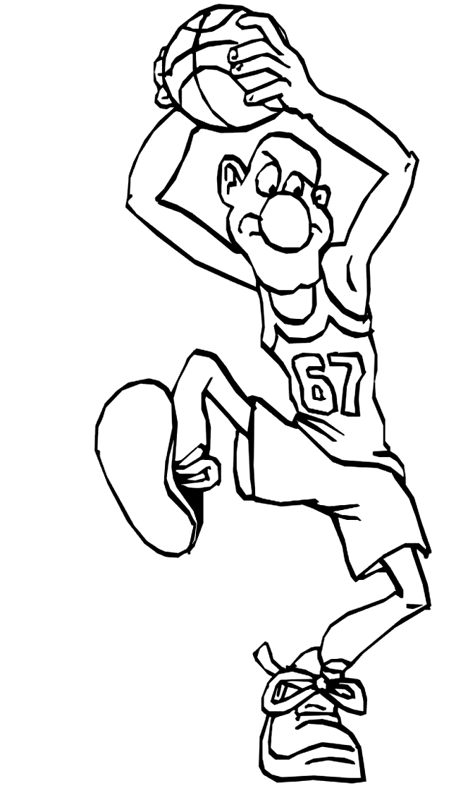 Drawing 20 from Basketball coloring page to print and coloring