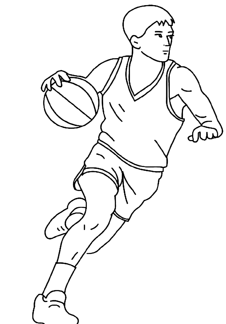 Basketball 22 coloring page to print and color