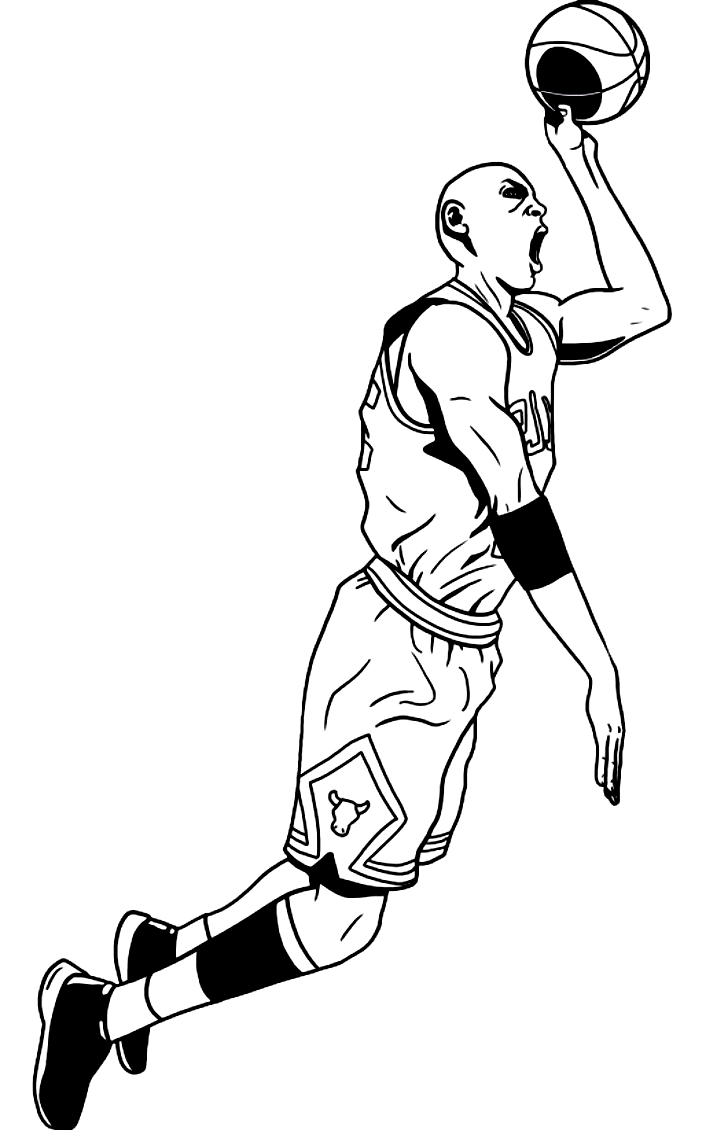 Basketball 24 coloring page to print and color