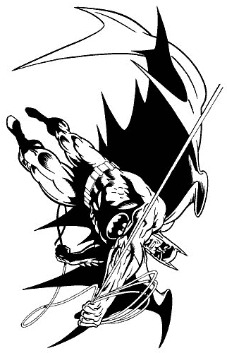 Batman ritning 3 för utskrift och färg