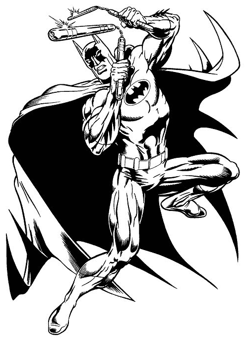 Drawing 5 from Batman coloring page to print and coloring