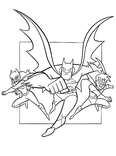 Batman dibujo 12 para imprimir y colorear