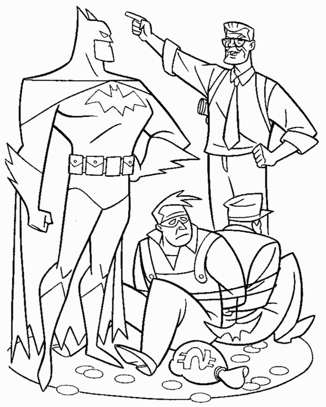 Coloriage 16 de Batman  imprimer et colorier
