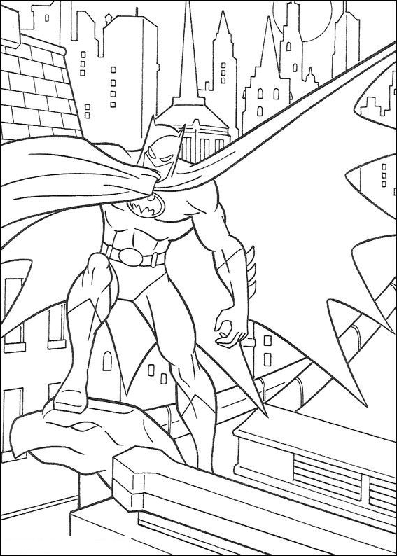Batman dibujo 24 para imprimir y colorear