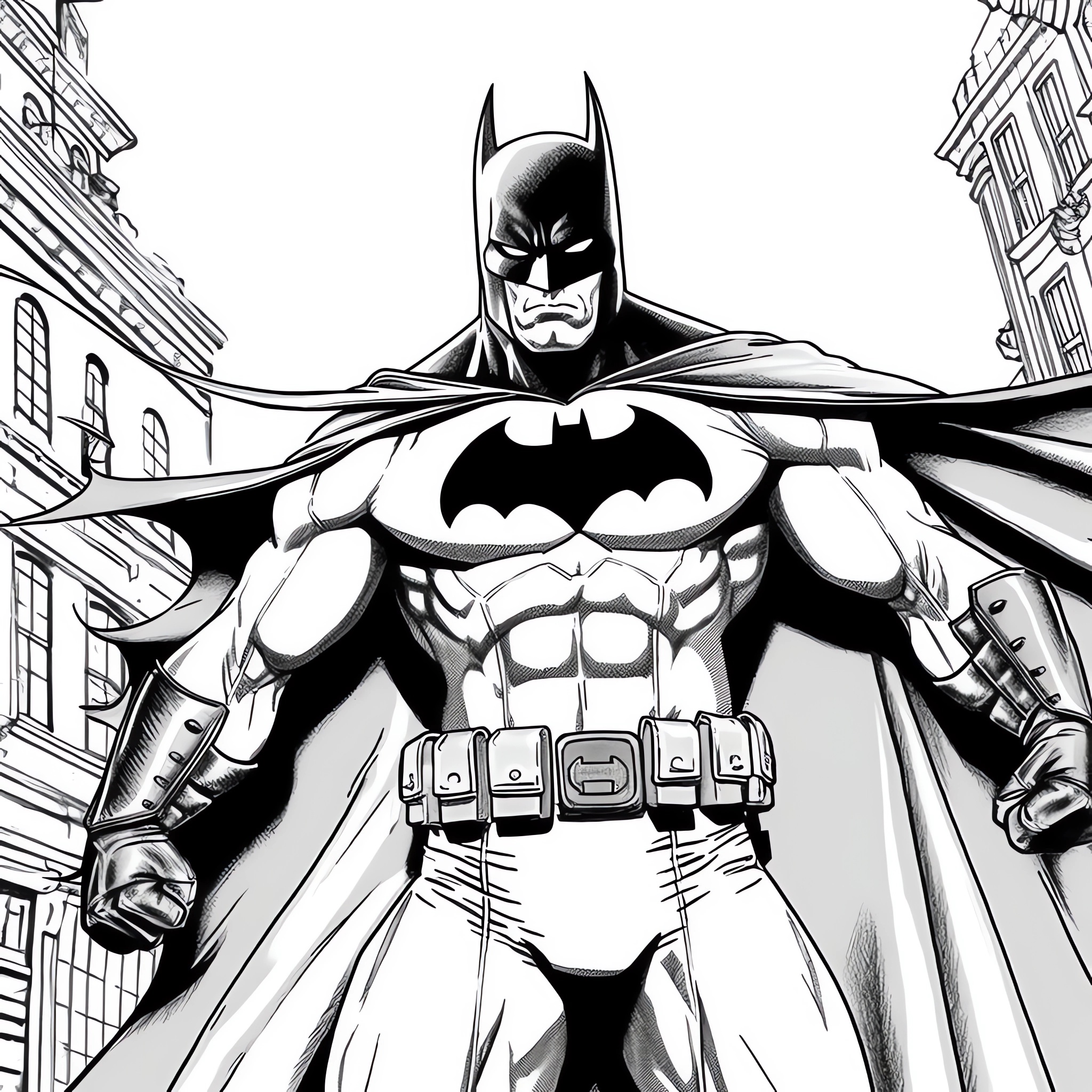 Desenho 10 de Batman para imprimir e colorir