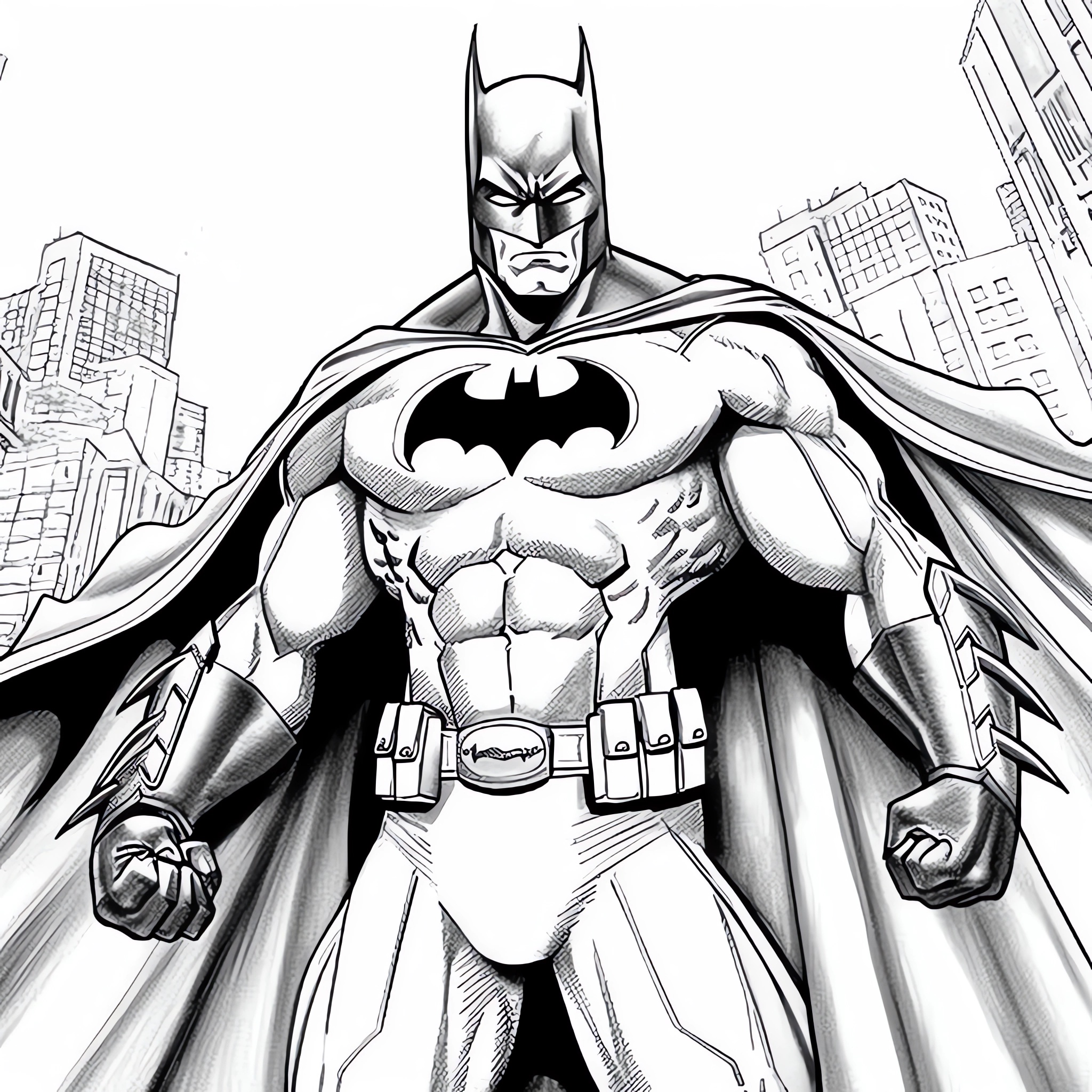 Dibujo 03 de Batman para imprimir y colorear