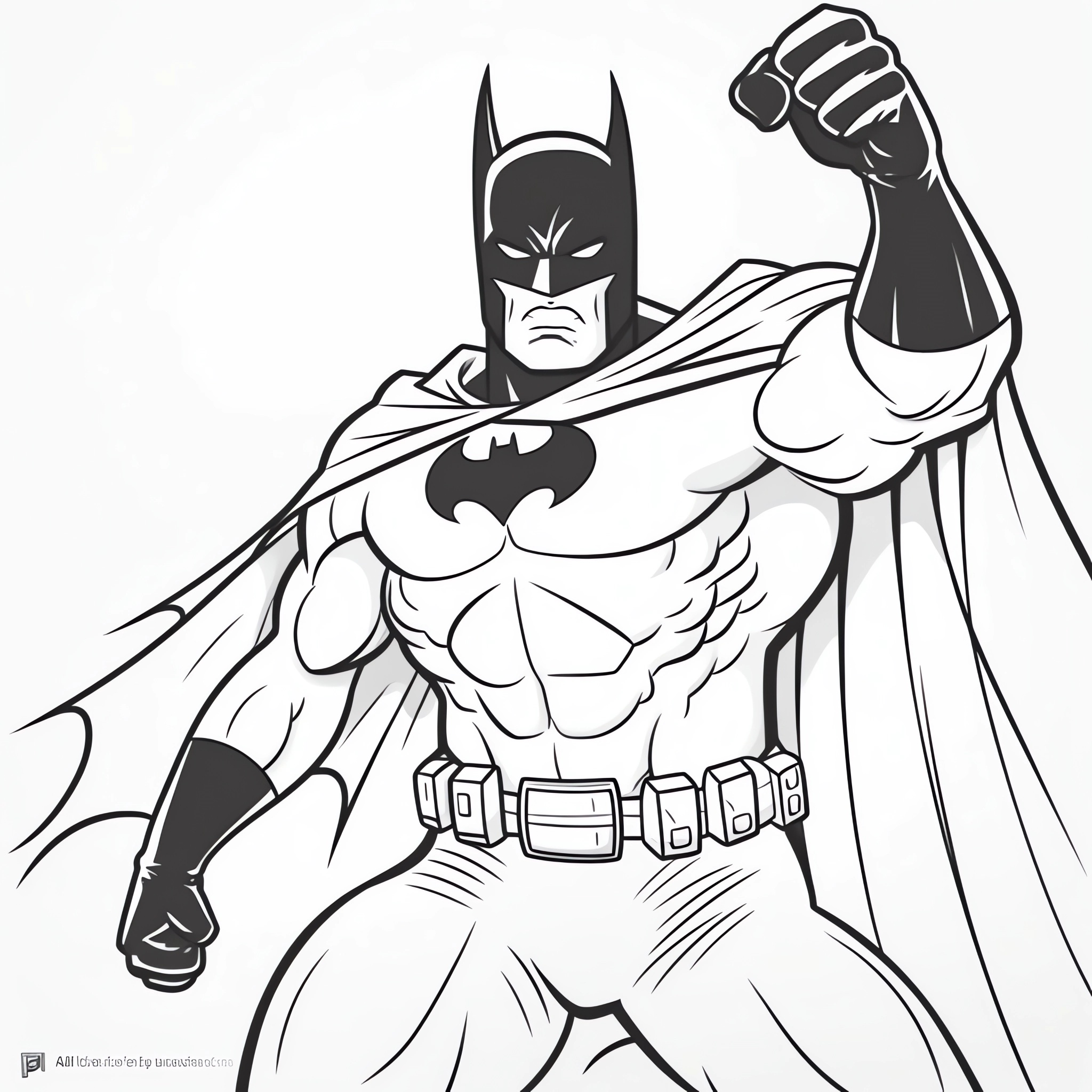 Desenho 06 de Batman para imprimir e colorir