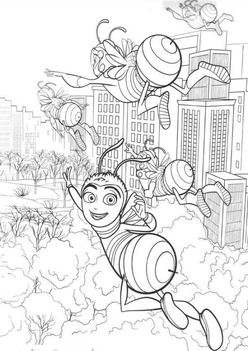Bee Movie coloring pages to print and coloring - Drawing 6