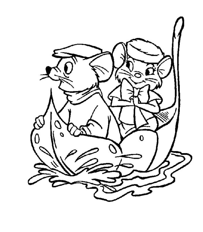 Drawing 6 from The Rescuers - Miss Bianca and Bernard  coloring page to print and coloring