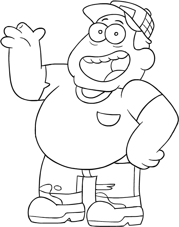 Bill Green from Big City Greens coloring page to print and coloring
