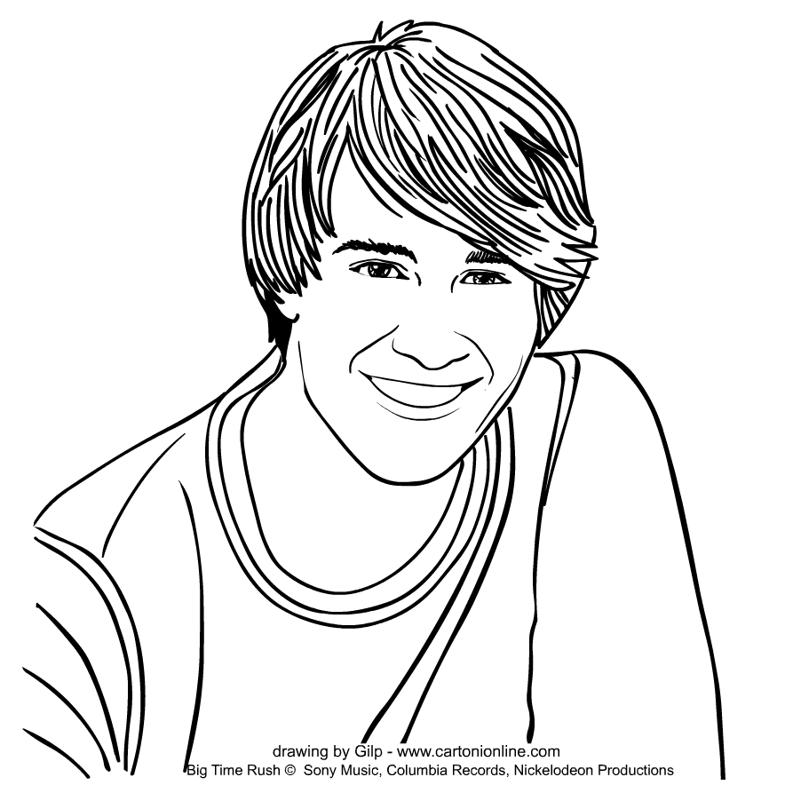 Desenho de James Diamond de Big Time Rush para imprimir e colorir