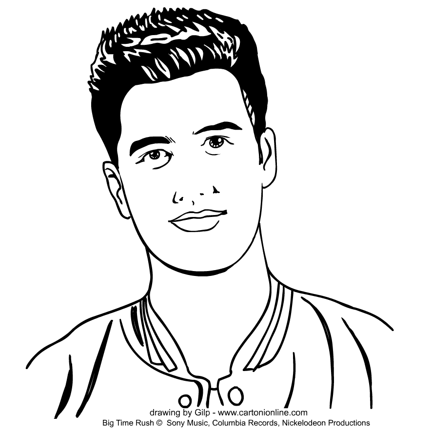 Hortance (Logan) Mitchell from Big Time Rush coloring page to print and coloring