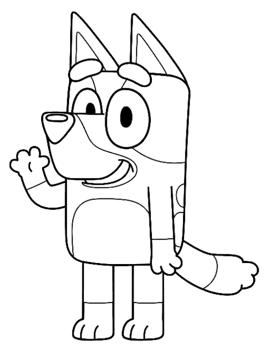 Dibujo 3 De Bluey Para Colorear