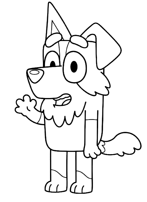 Drawing 6 from Bluey coloring page to print and coloring